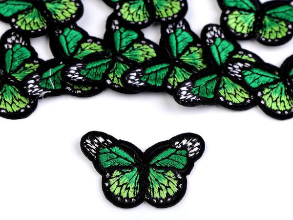 Aufbügler Schmetterling Schwarz/Grün